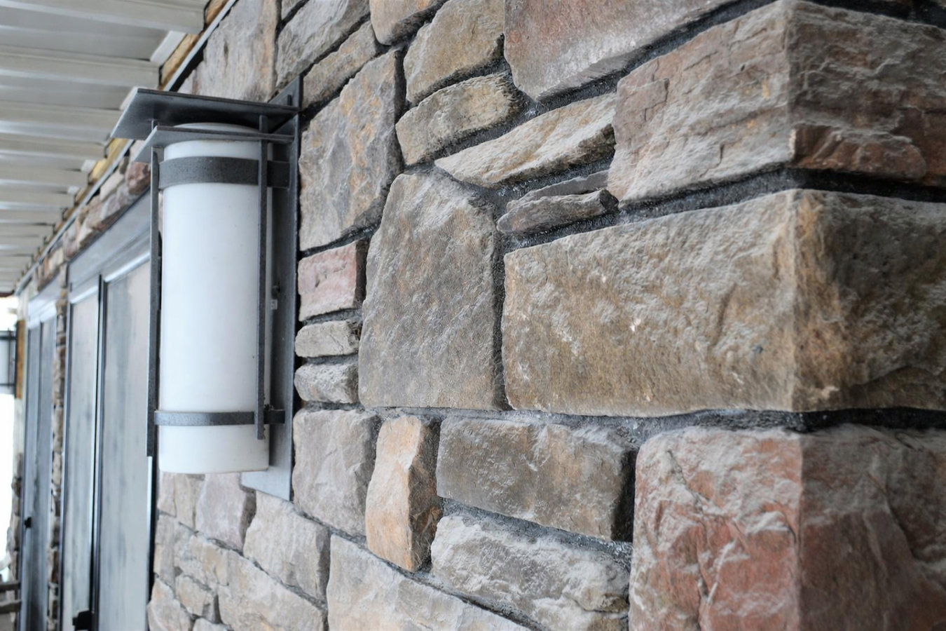 Stone veneer installation